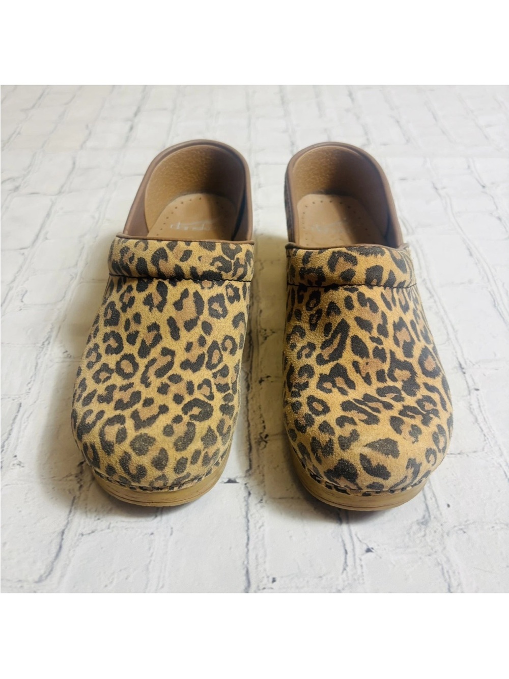 Dansko Professional Leopard Print Suede Leather Clogs Shoes Women's Size 37 - Picture 2 of 12